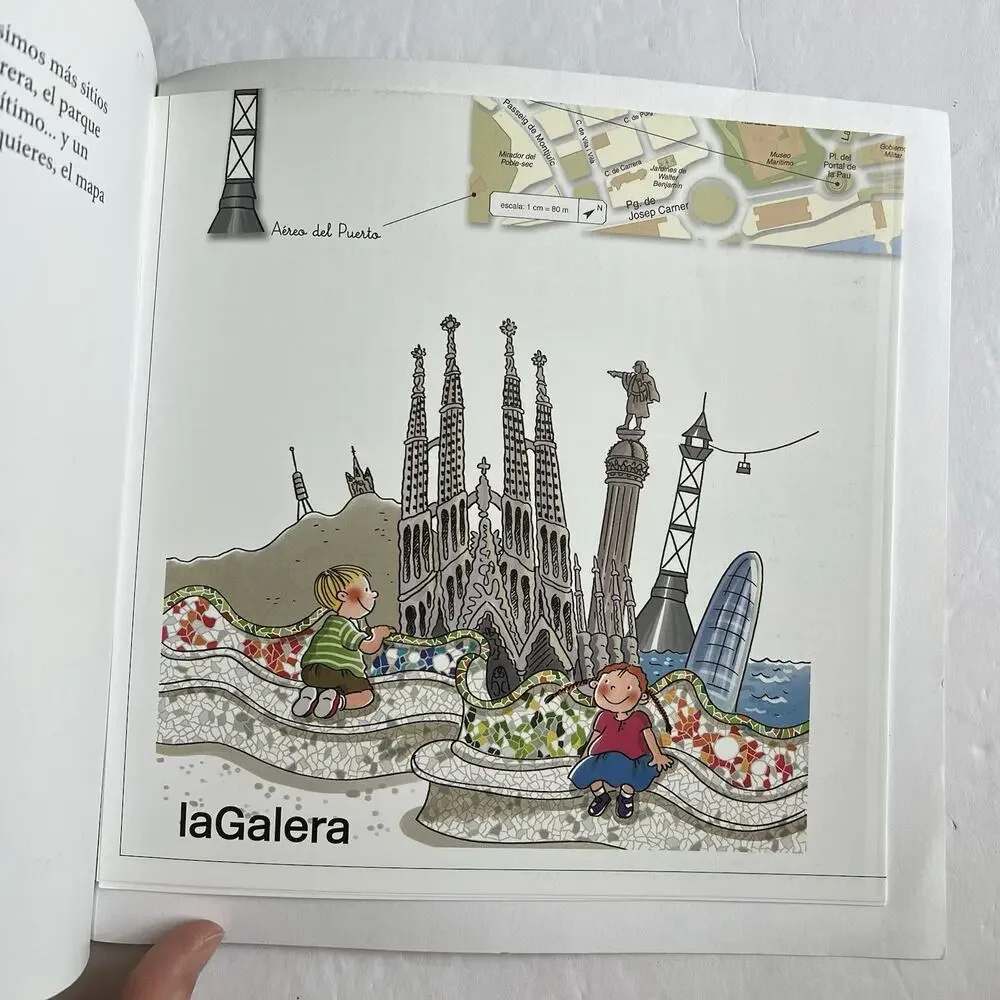 Set of 2 Childrens Books in Spanish Nos Vamos a Mexico and Descubre Barcelona